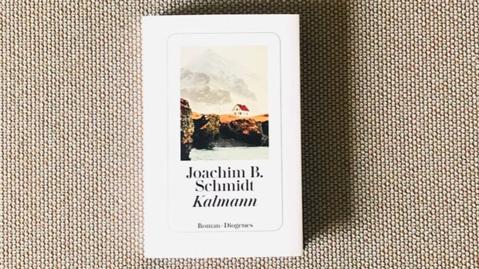 «Kalmann» von Joachim B. Schmidt liegt auf einem beigen Sofastoff