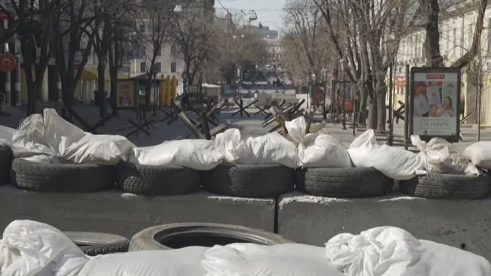 Strassenbarrikaden in Odessa.