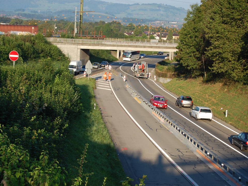 Es wird eng und kompliziert auf dem bisherigen Autobahnzubringer Thun-Nord.