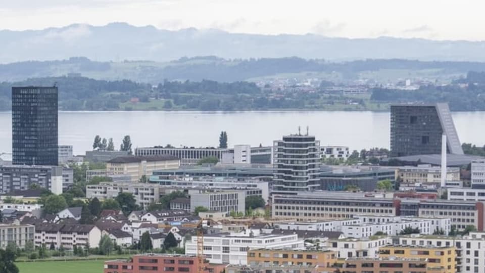 Skyline der Stadt Zug