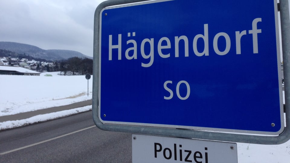 Das Ortschild von Hägendorf