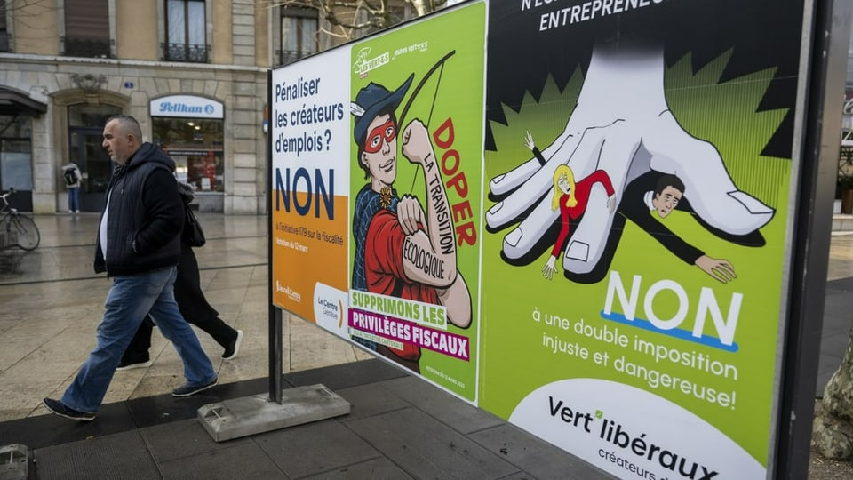 Plakatwerbung in Genf