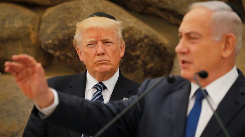 Donald Trump steht hinter Benjamin Netanyahu