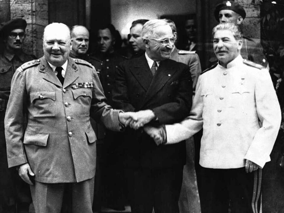 Winston Churchill, Harry Truman und Josef Stalin