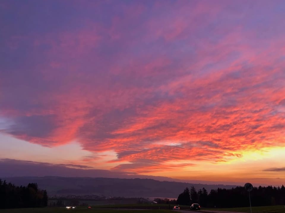 Farbige Wolken