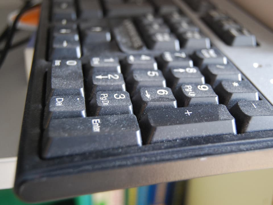 Staubige Tastatur