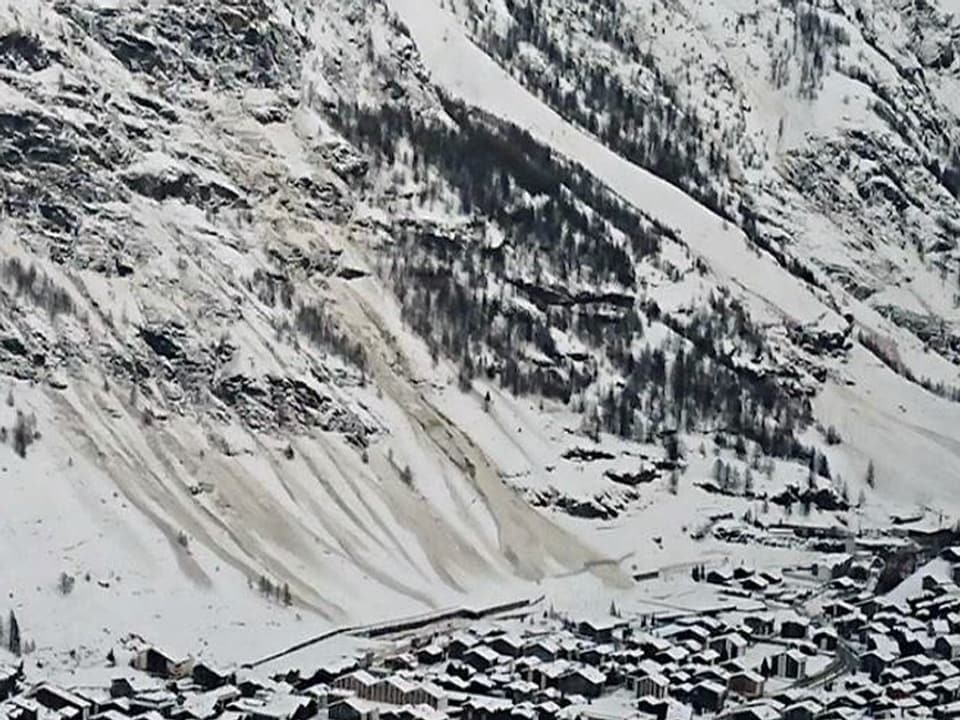Schlammlawine in Zermatt.
