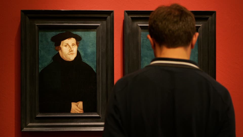 Luther auf einem Gemälde.