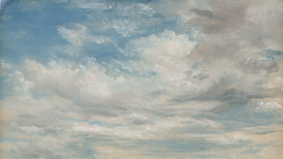 Gemälde: Wolken vor blauem Himmel
