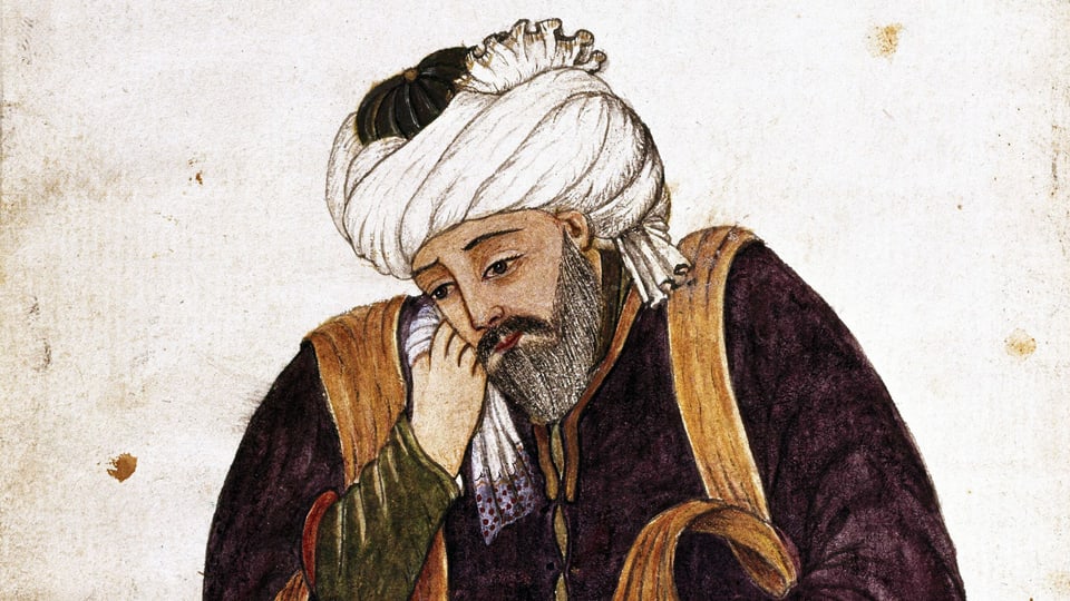 Porträt des persischen Dichters Hafis.