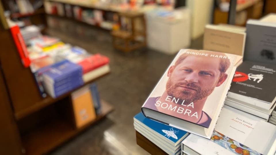 Das Buch von Harry liegt in einer spanischen Bibliothek. 
