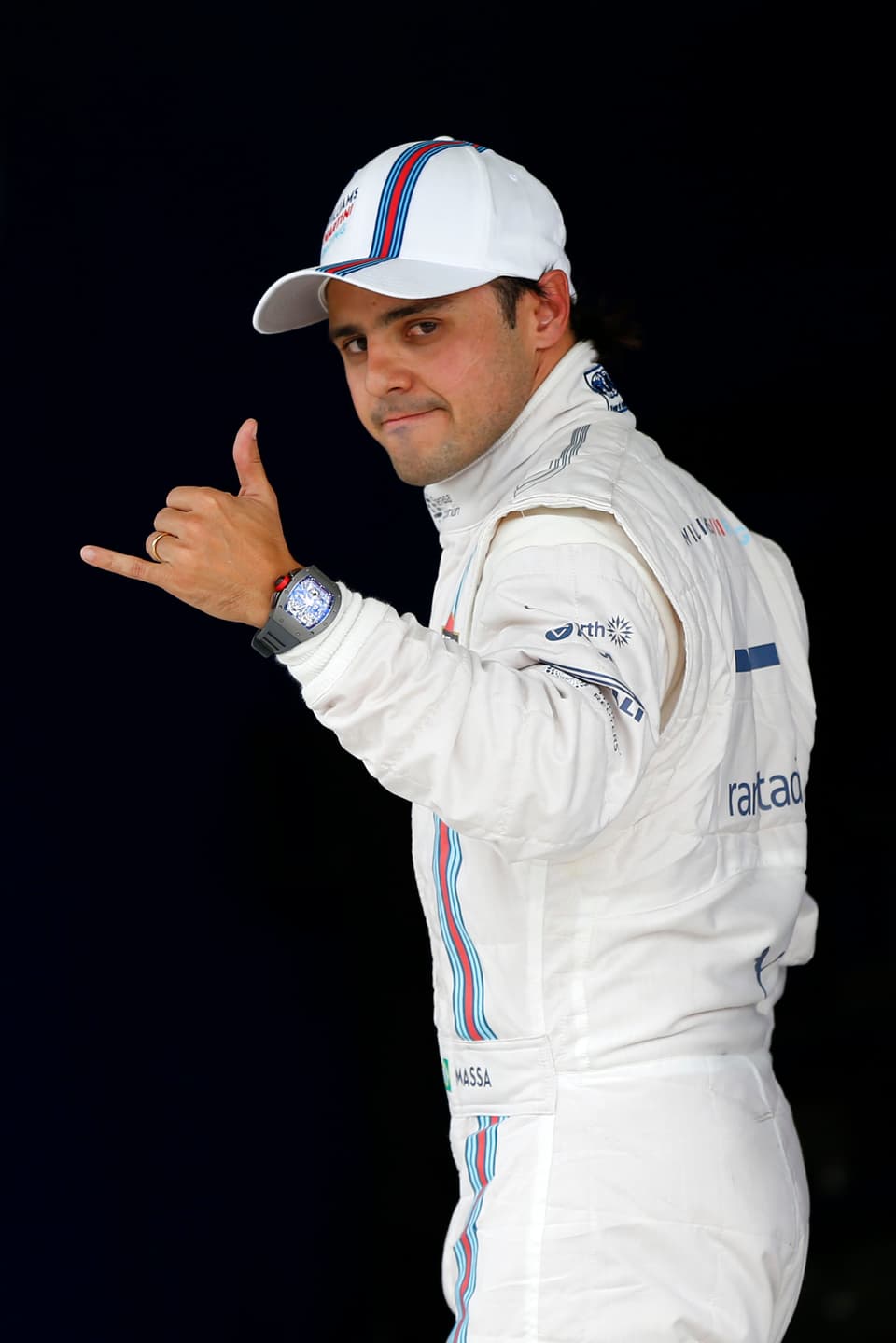 Felipe Massa macht das Hang-Loose-Zeichen.