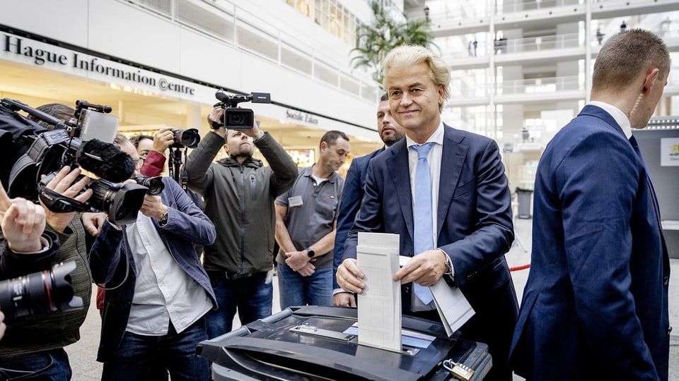 Geert Wilders bei der Stimmabgabe