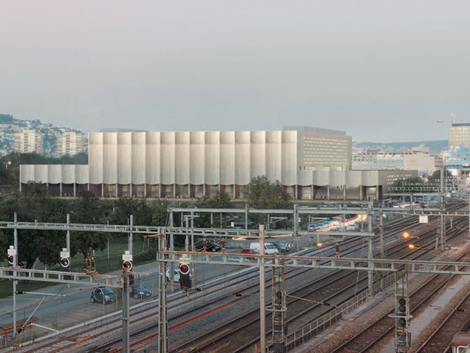 Das neue Stadion wird direkt neben dem Bahnhof Altstetten gebaut.
