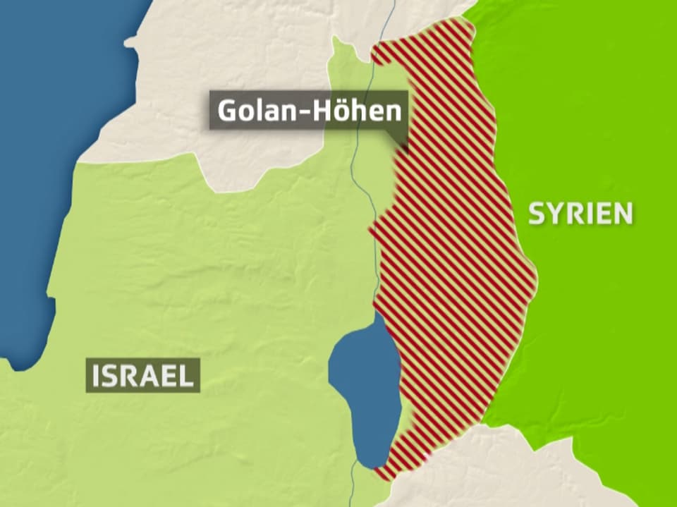 Karte mit den Golanhöhen.