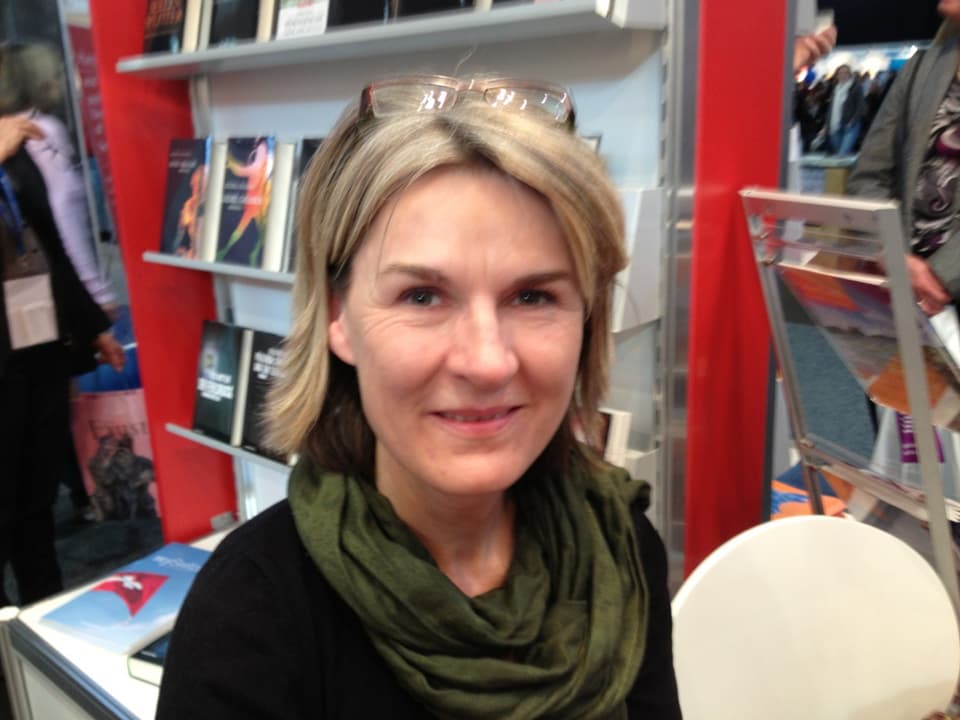 Jutta Eicke auf der Buchmesse.