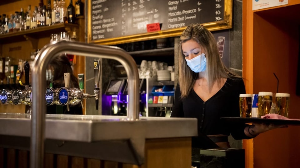 Die Situation im Gastgewerbe ist nach wie vor schwierig. Restaurant im Wallis während Corona