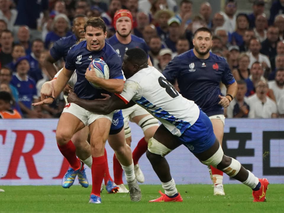 RugbyWM in Frankreich 960 Der Gastgeber feiert gegen Namibia