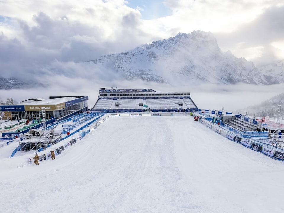 Der Zielraum in Cortina