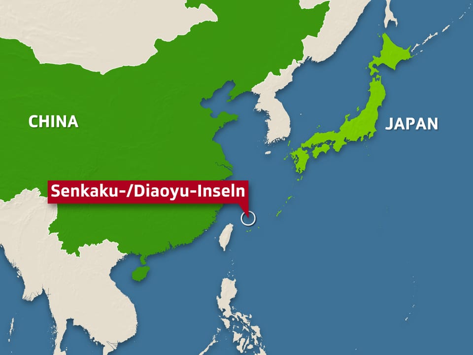 Karte der Senkaku-/Diaoyu-Inseln