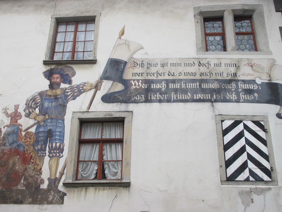Wandmalerei am Doktorhaus in Werdenberg