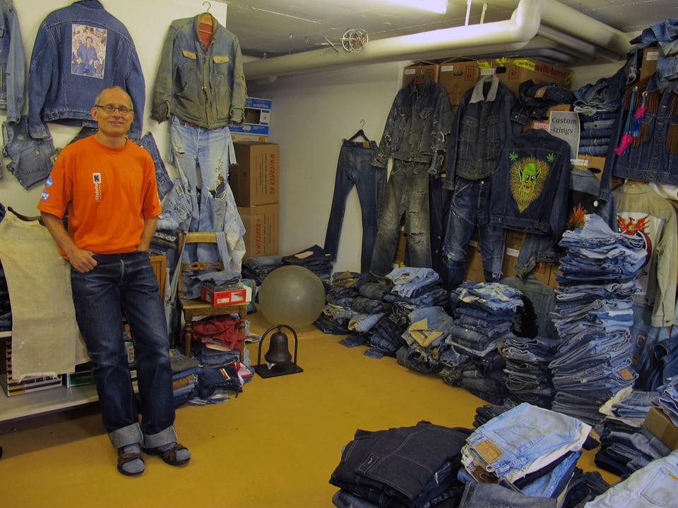 Ruedi Karrer schaffte sich sein eigenes Reich mit der Jeansbekleidung.