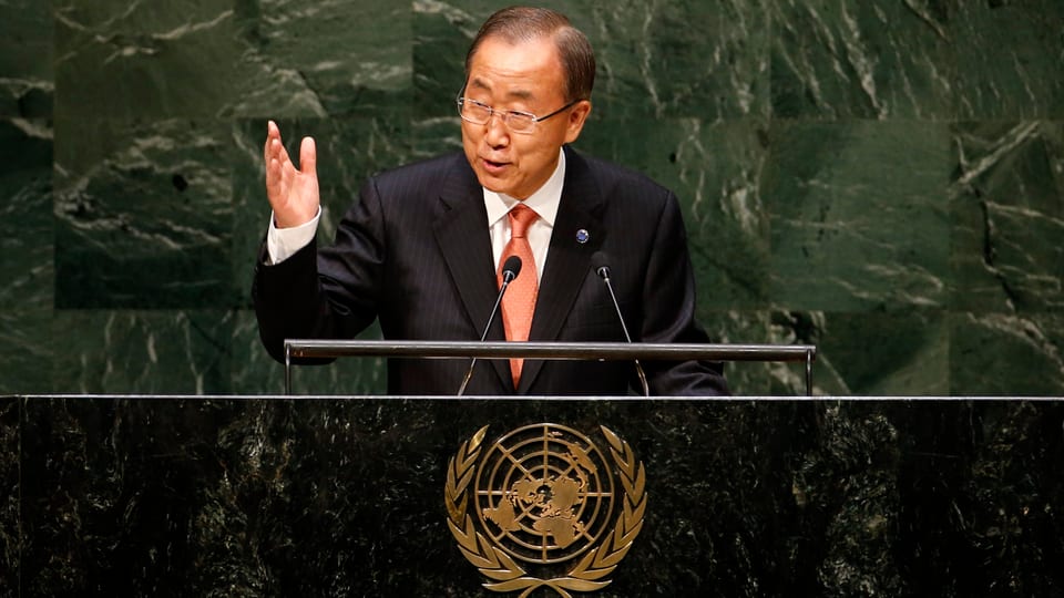 Ban Ki-moon hält Rede