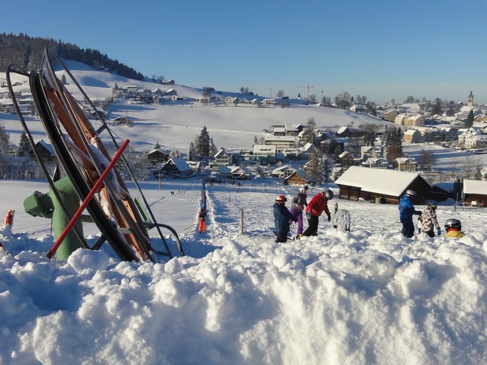 Schlepplift in Dorf im Appenzellerland