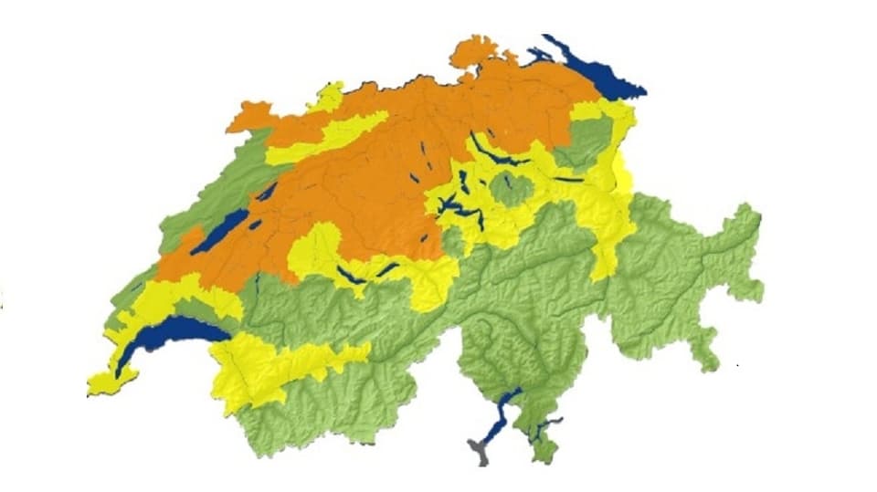 Vorhersage der Boden- und Hüttenfrostgefahr im Mittelland am Juranorfuss und in der Region Basel.