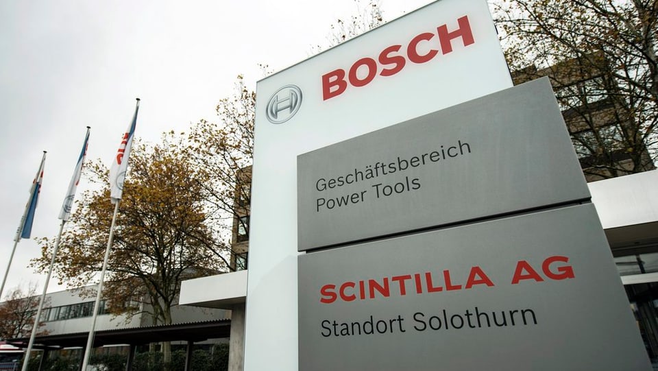 Schild Bosch Scintilla Eingang