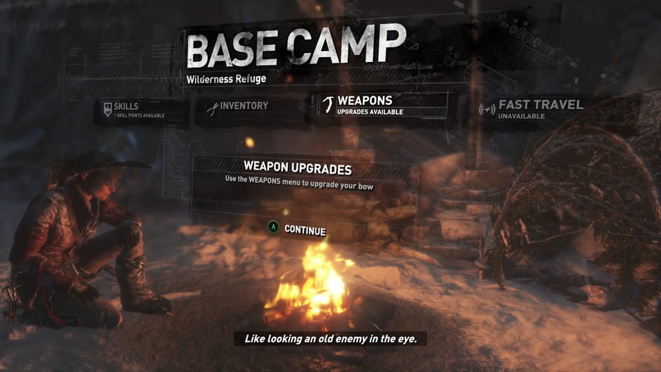Lara Croft im Base Camp.