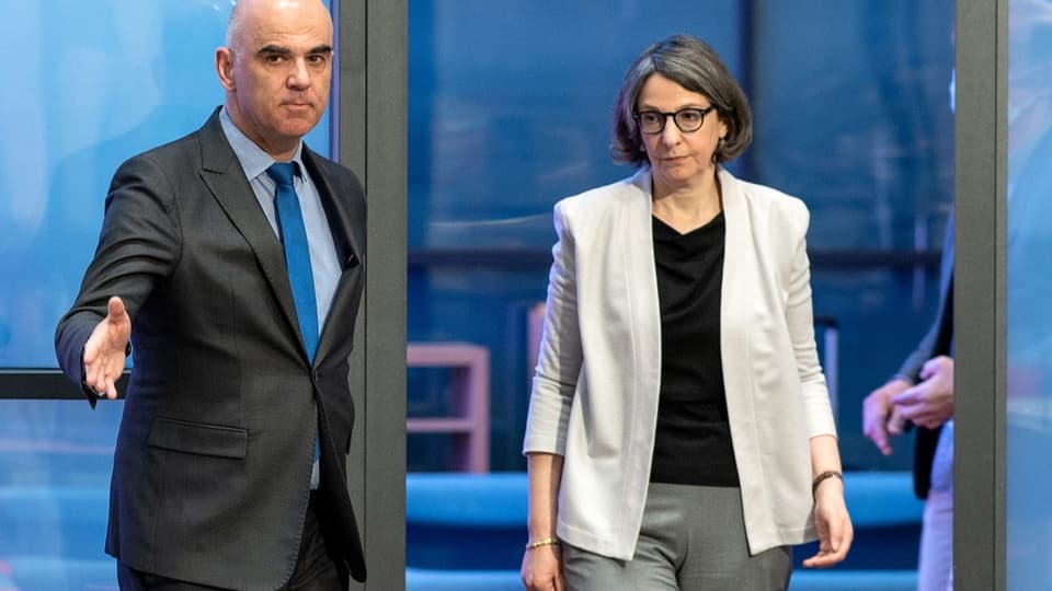 Anne Lévy mit Gesundheitsminister Alain Berset