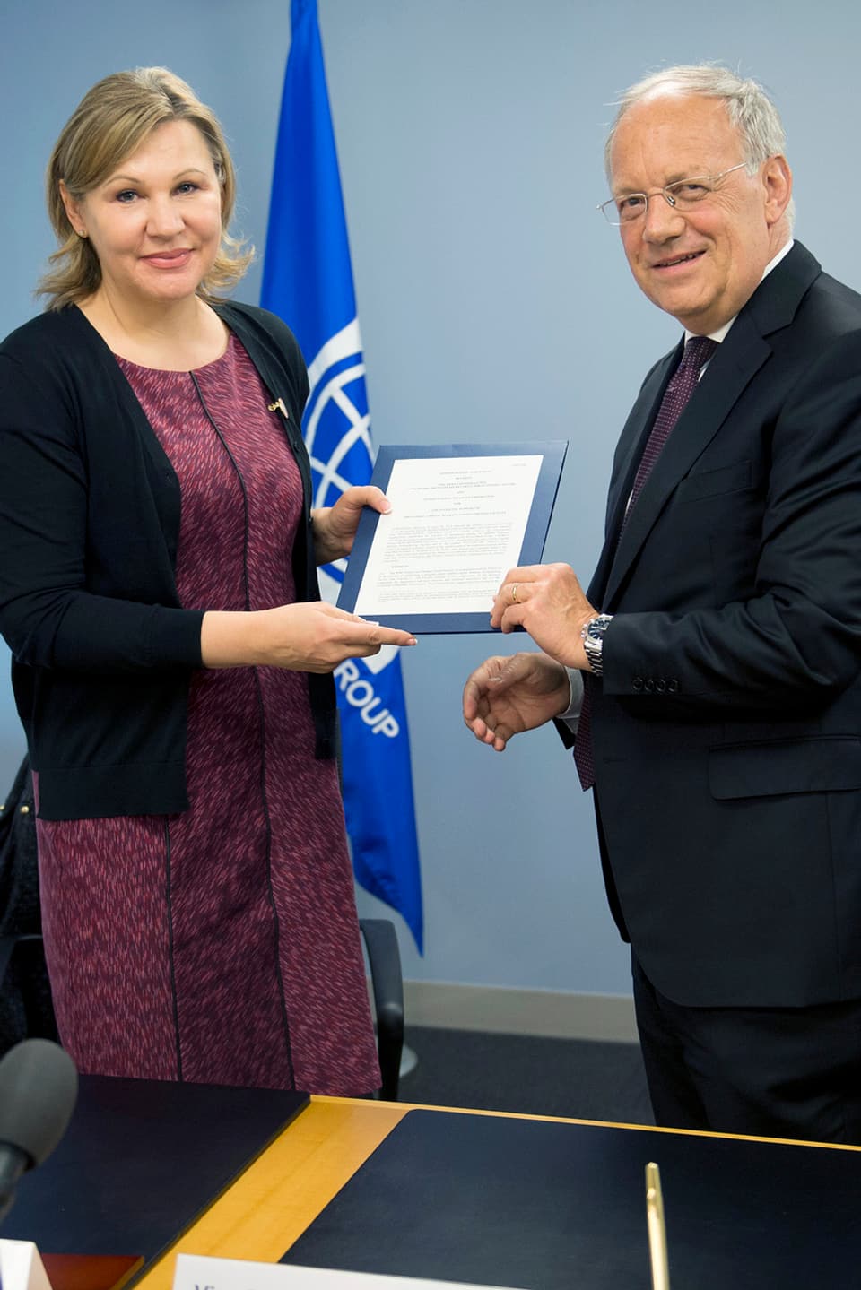 Nena Stoiljkovic von der Weltbank und Bundesrat Johann Schneider-Ammann in Washington