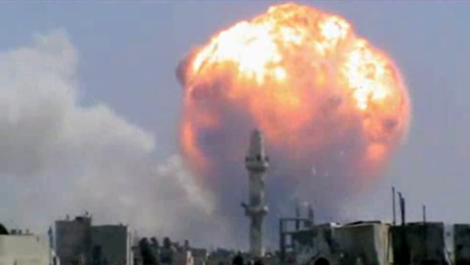Feuerball über Homs