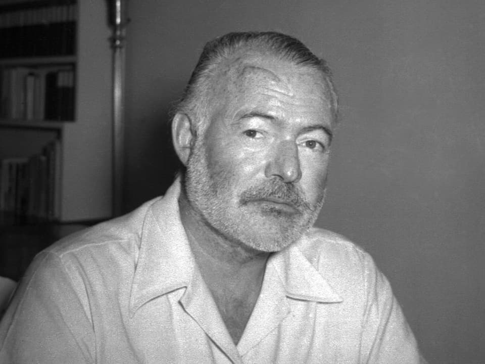 Porträt des Schriftstellers Ernest Hemingway