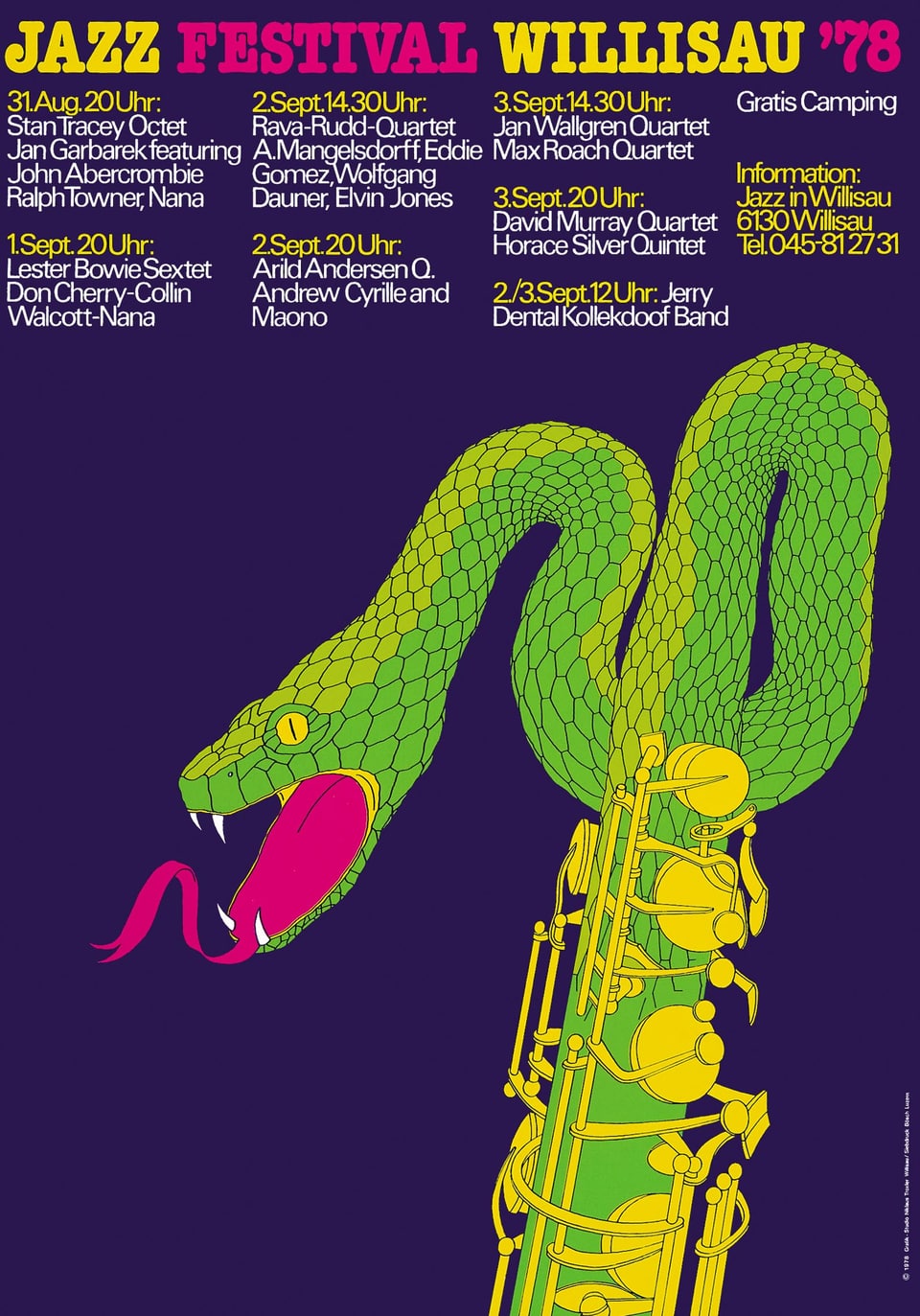 Festivalplakat für das Jazz Festival Willisau 1978.