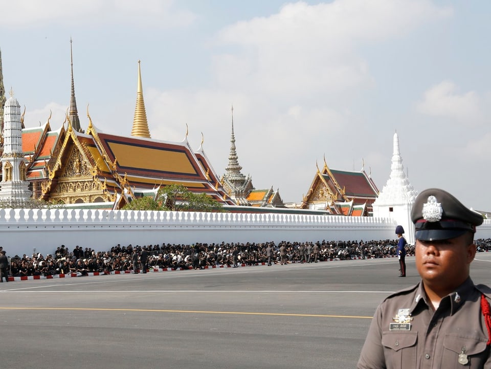 58'000 Sicherheitskräfte werden während der Zeremonie in Bangkok für die Sicherheit sorgen. 
