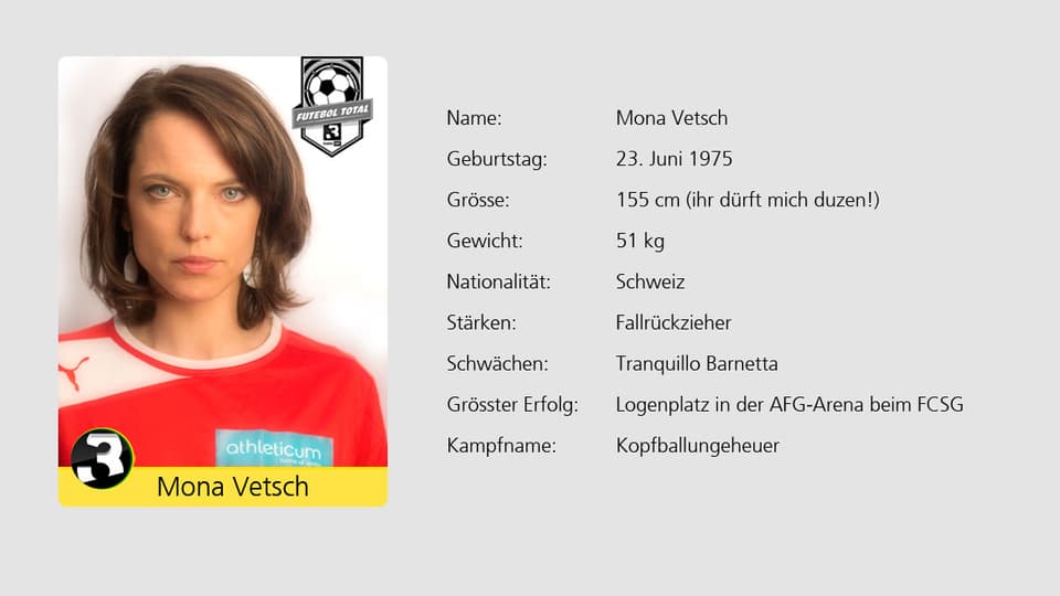 Wird beim internen Toto regelmässig Letzte, weil sie immer auf England als Weltmeister setzt: Mona Vetsch. 