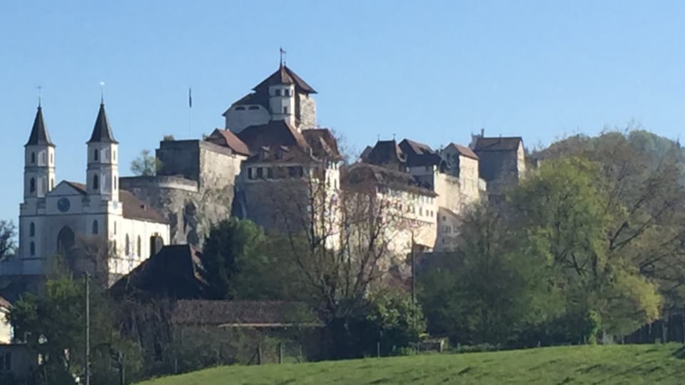 Die Schlossanlage oberhalb von Aarburg