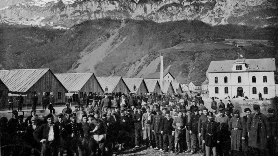 internierte Soldaten der französischen Ost-Armee in Walenstadt