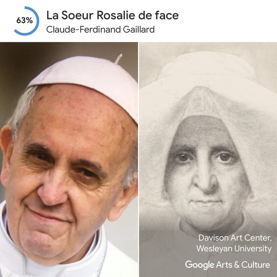 Ein Google Art Selfie mit Papst Benedikt XVI.