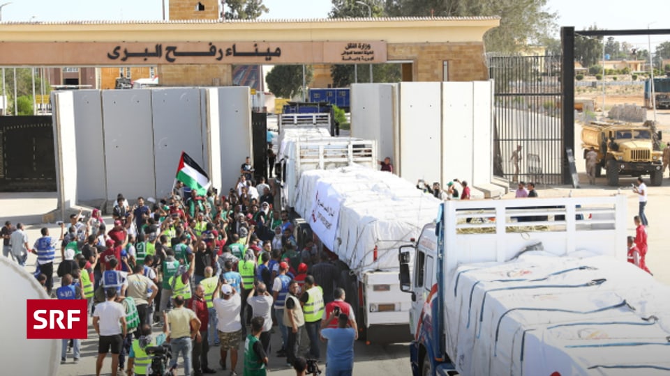 Erste Hilfsgüter passieren den Grenzübergang in Ägypten - Info 3 - SRF