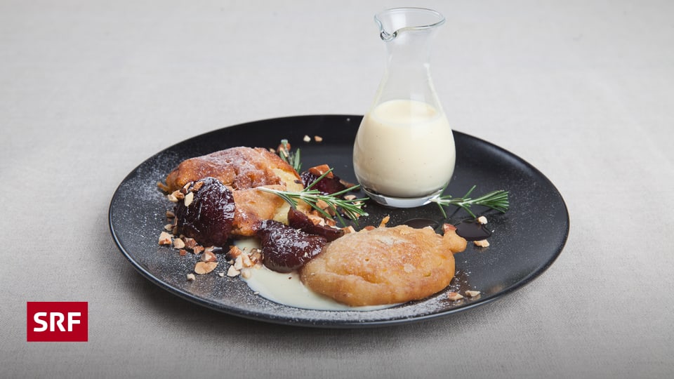 Rezepte 2016 - Apfelringli im Mandelteig, Vanille-Mandelcreme - SRF bi ...