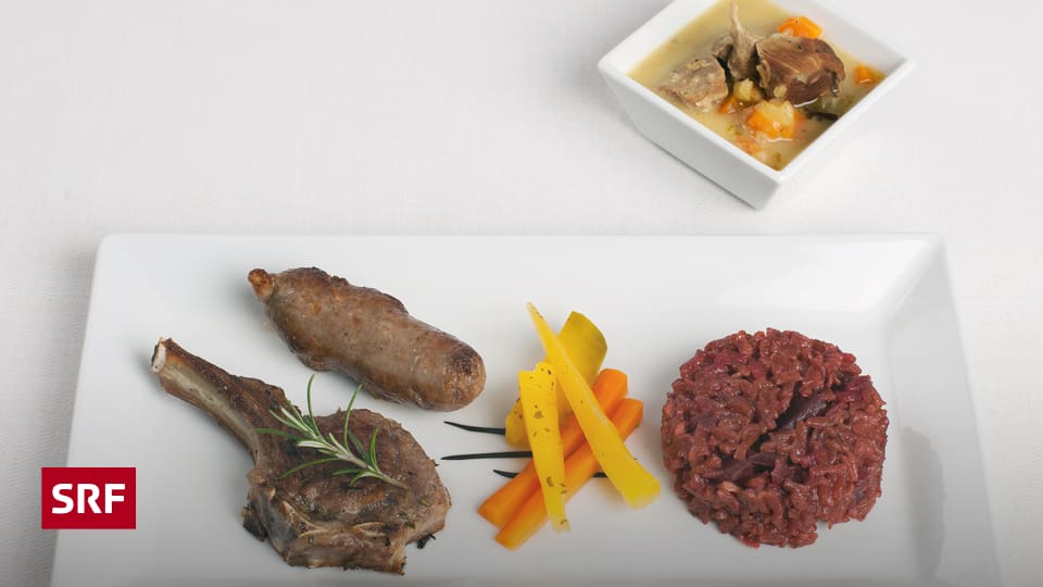 Rezepte 2014 - Lammvariation mit Füürgrüebler-Sauce, Randen-Risotto und ...