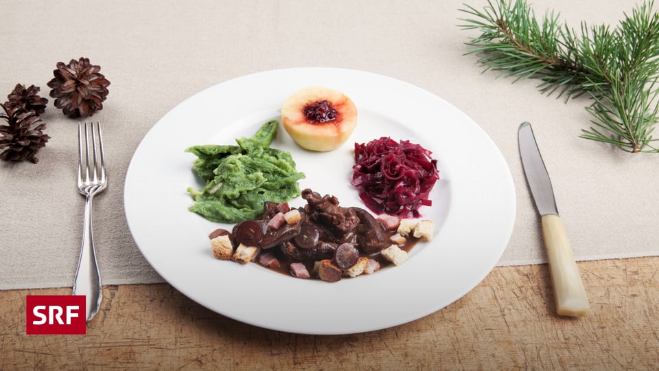 Rezepte 2016 - Rehpfeffer mit Spinat-Pizokel und Rotkraut - SRF bi de ...