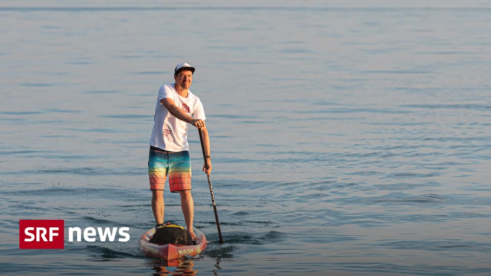 Stand Up Paddle extrem Den Bodensee der Länge nach in zwölf Stunden durchpaddeln News SRF