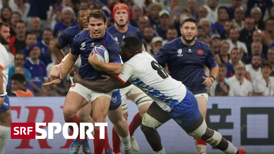 RugbyWM in Frankreich 960 Der Gastgeber feiert gegen Namibia