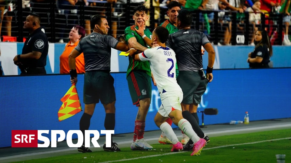 Four red cards and a riot – a lot of mayhem and a little football in America – Mexico – Sports