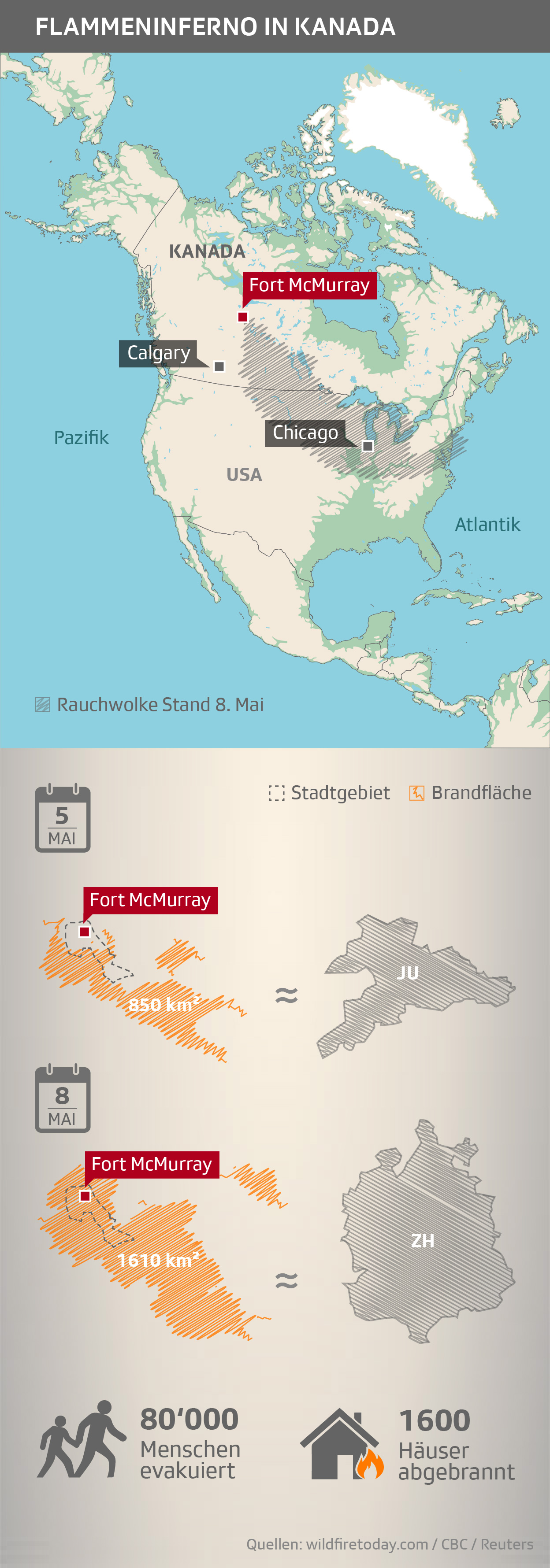Infografik - Gebiet so gross wie der Kanton Zürich verbrannt - News - SRF