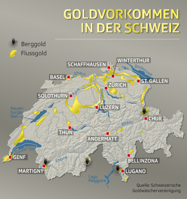 Infografik - Hier liegt das Gold unter der Schweizer Erde - News - SRF
